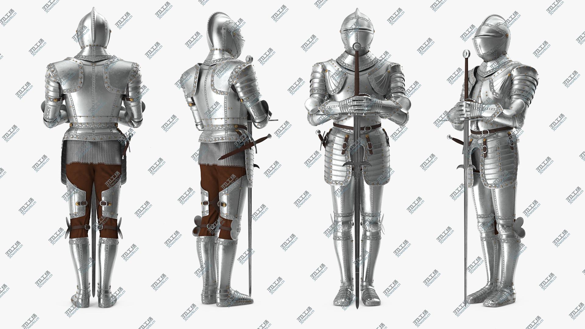 images/goods_img/20210313/Polished Knight Plate Armor standing with Zweihander model/1.jpg